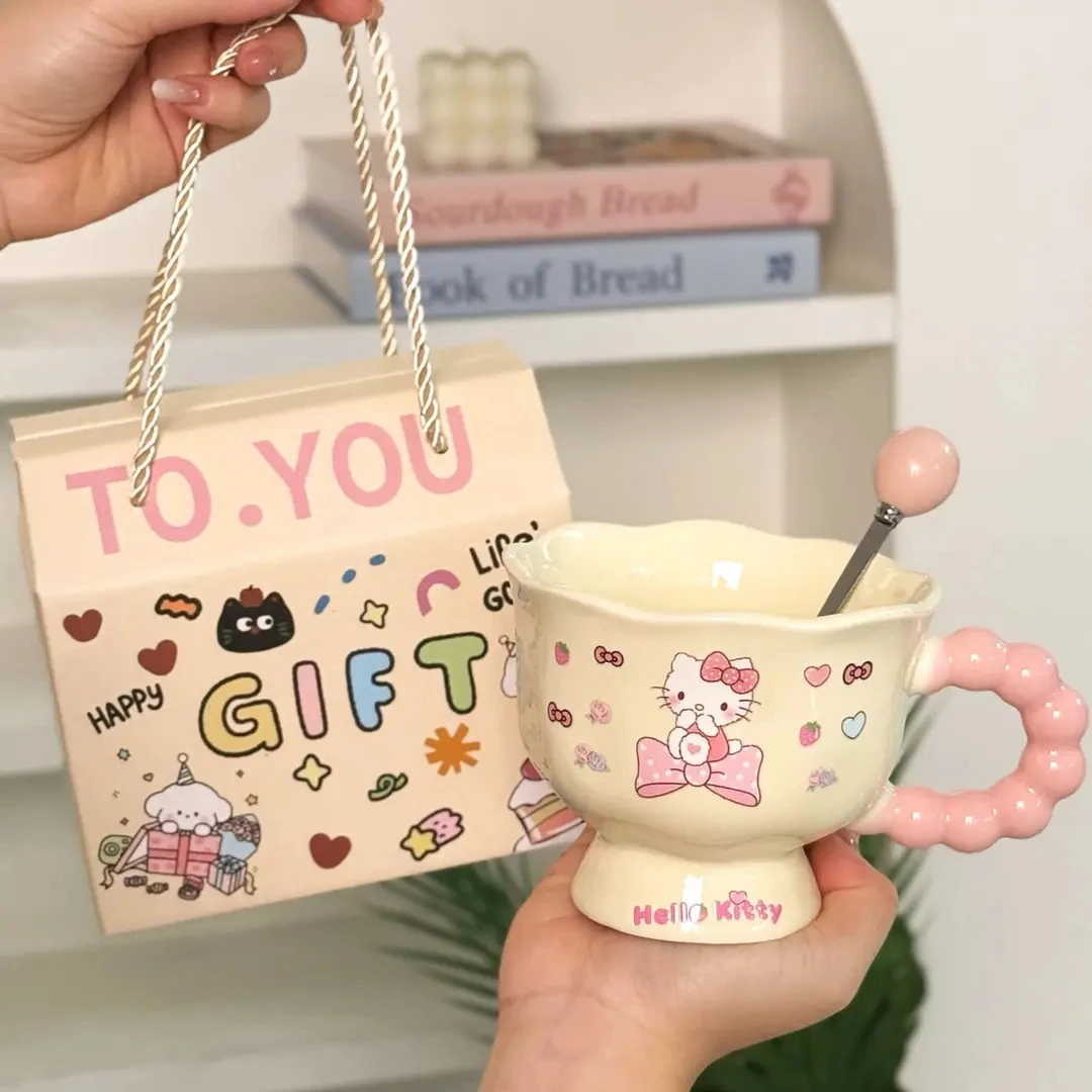 猫咪水杯生日礼物送女生伴手礼品杯马克杯卡通杯牛奶杯咖啡杯水杯