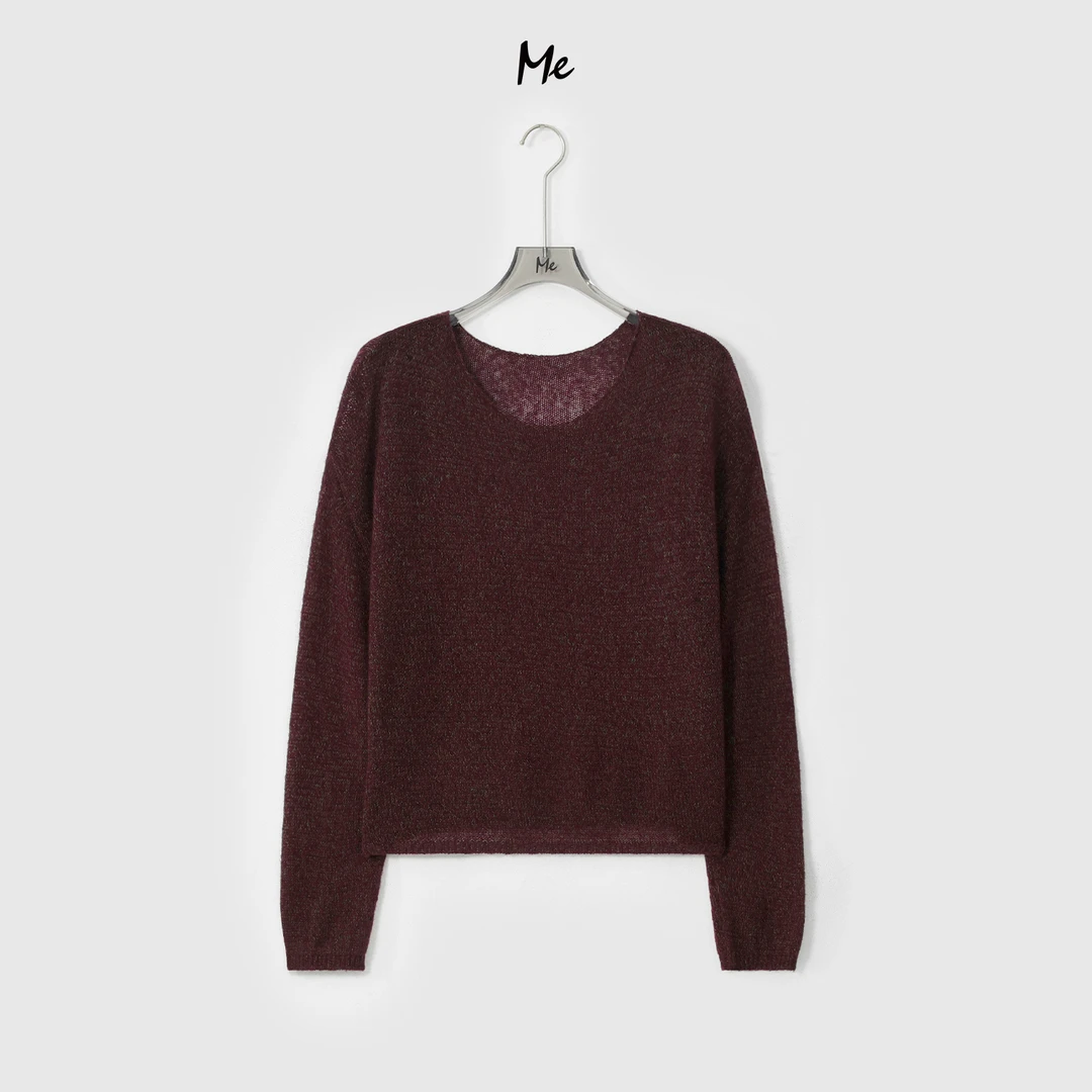 ME【海德堡】巨柔北纬37°山羊绒混纺显瘦百搭时尚针织毛衣MESA0890