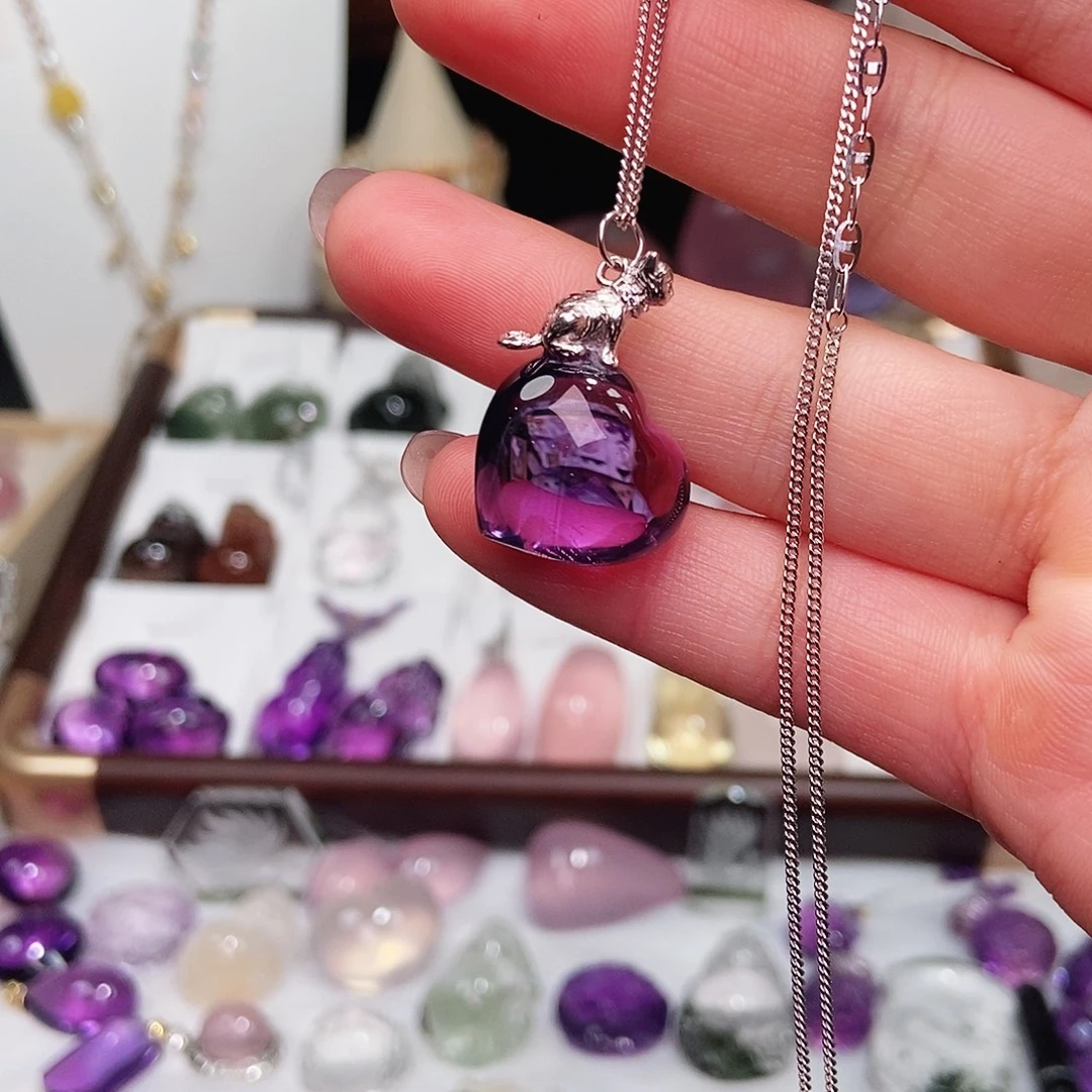 水晶银S925镶嵌吊坠(赠链)