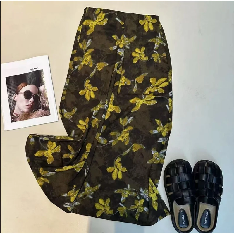 《沐诗琪原版》K5998夏款设计感时尚休闲半身长裙设计感显瘦百搭