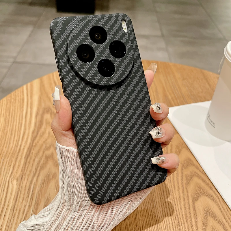 适用于VIVOX200手机壳碳纤维纹x200promini超薄全包硬壳小众新款
