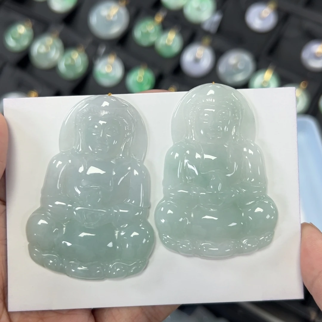 颈饰未镶嵌翡翠观音-任选一发货