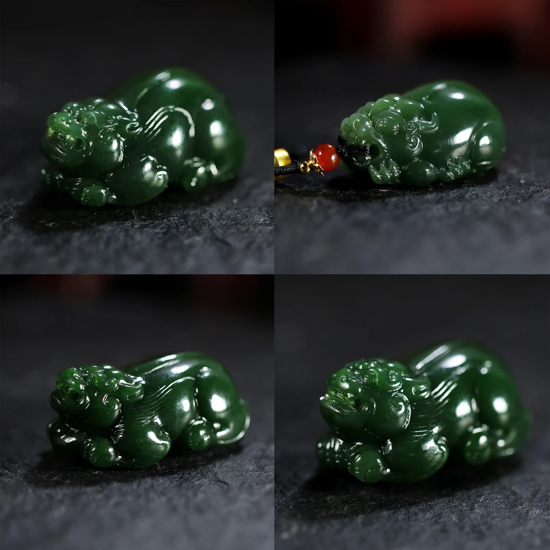 和田玉碧玉貔貅(多样性发其一)