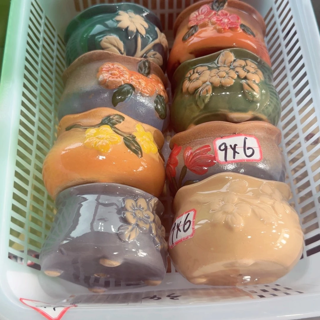 紫砂花盆粗陶屡次