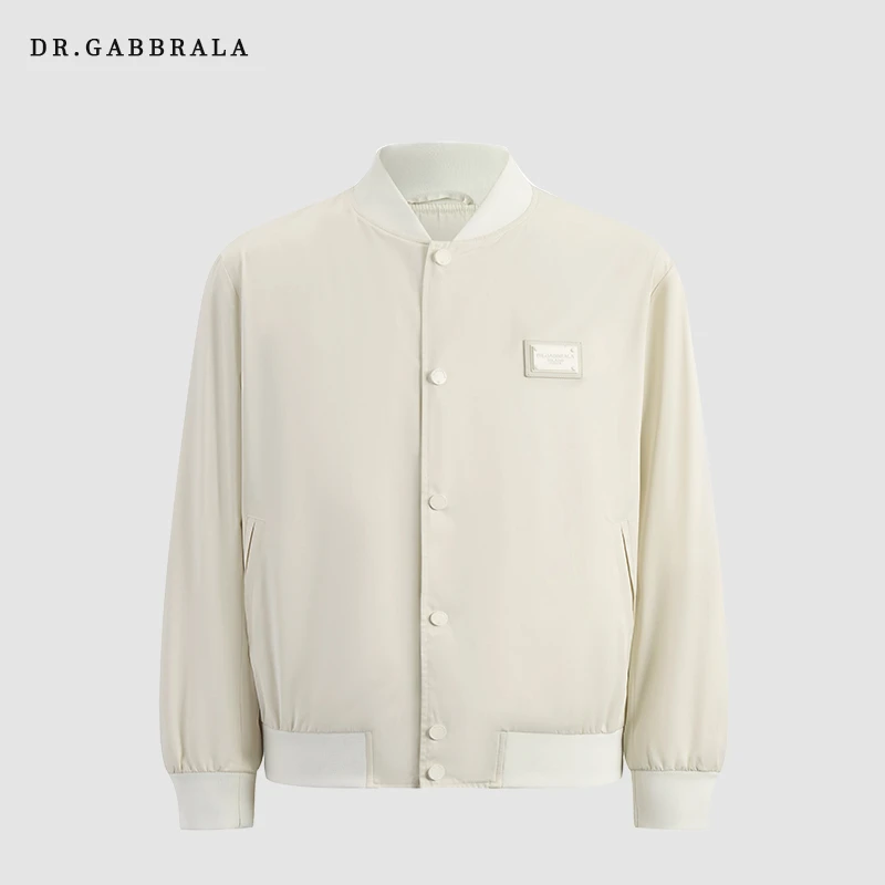 DR.GABBRALA可乐家秋冬男款简约轻奢浅色休闲外套2722
