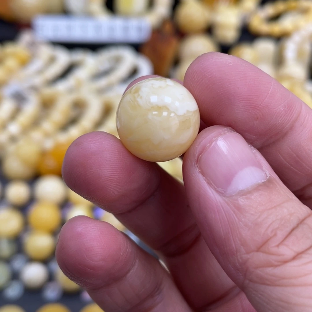 琥珀珠宝奇石未镶嵌16mm