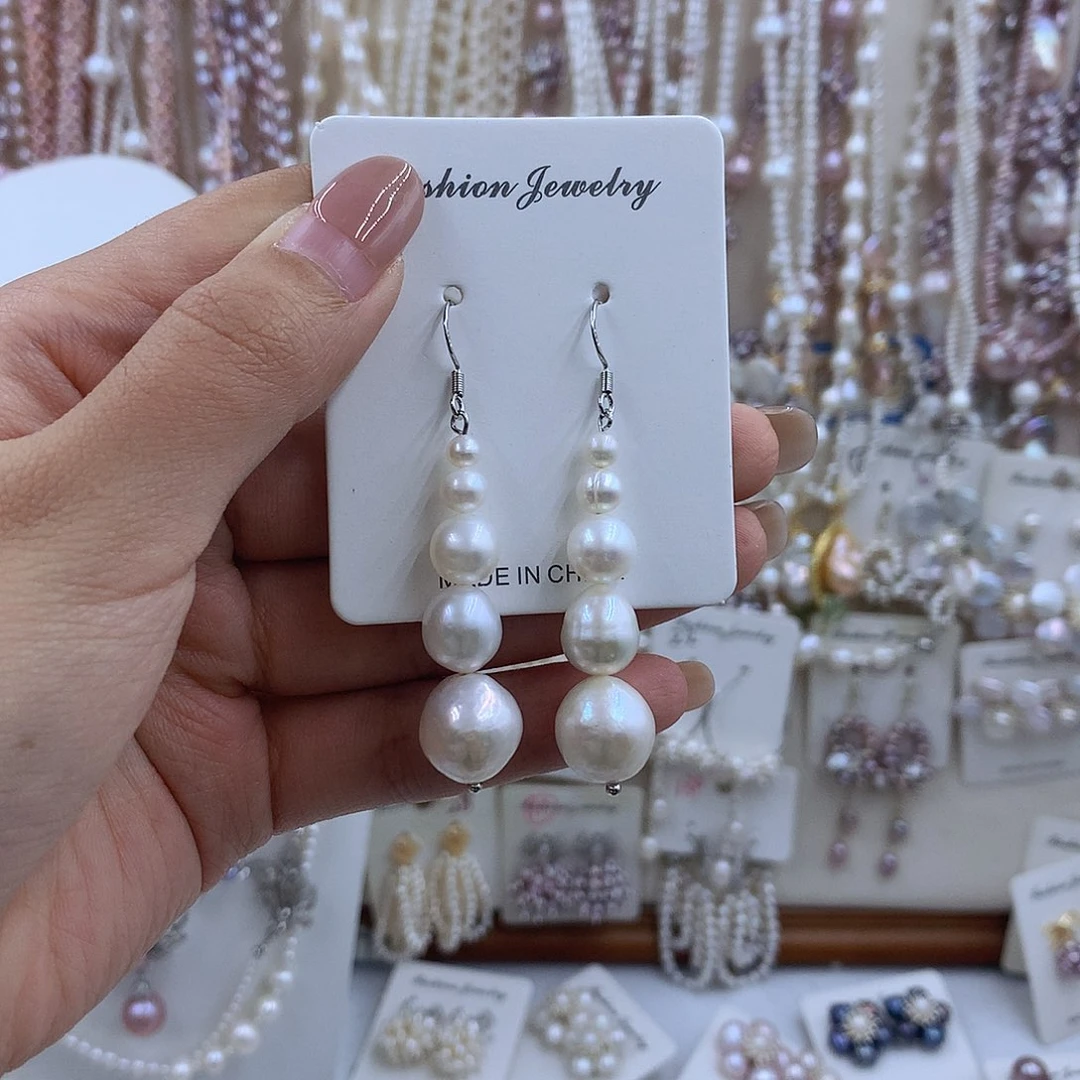 项链银S925镶嵌淡水珍珠