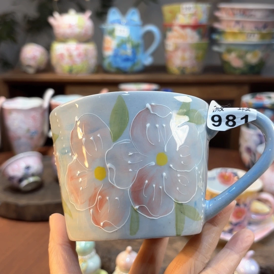景德镇手绘高温釉下彩陶瓷茶具