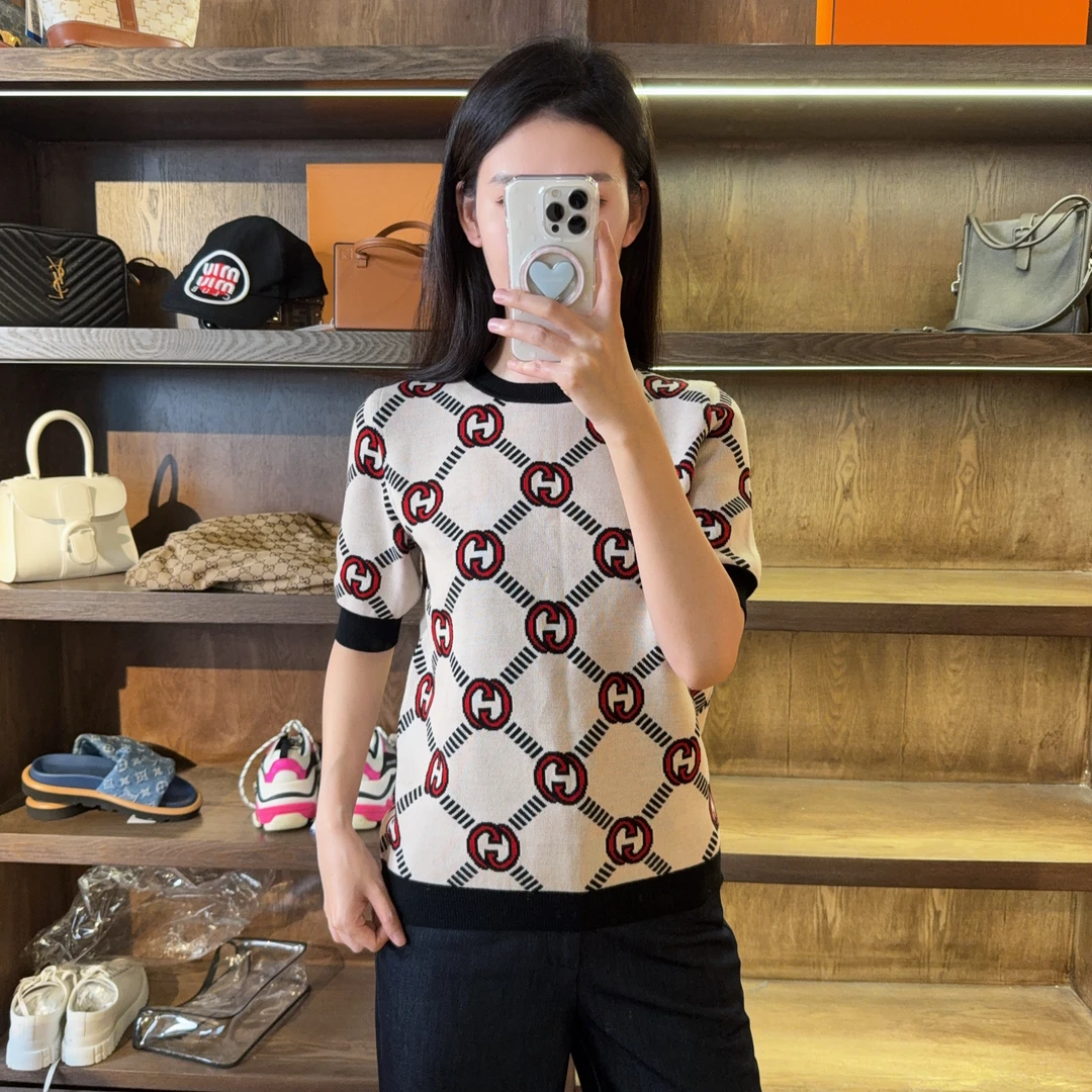 95新 GUCCI/古驰 麦殿/针织T恤170码/250815ZXDFY02