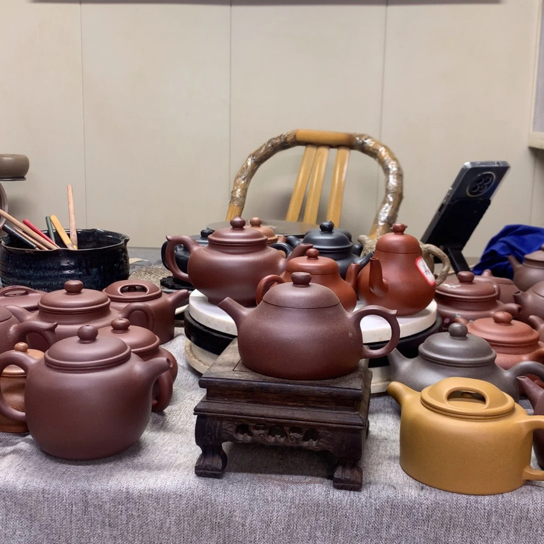 茶壶紫泥饮月170 C半手工制作