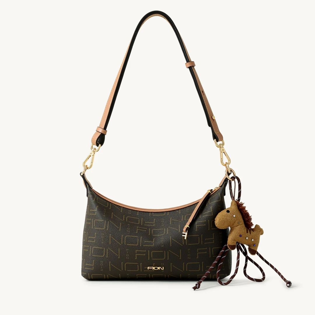 Fion/菲安妮奥莱【带挂件】经典百搭腋下饺子包枕头包斜挎包IFS427