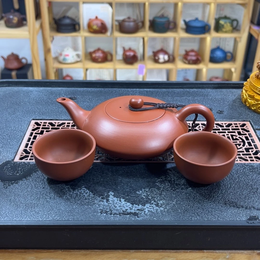 紫砂紫砂扁壶扁壶（一壶两杯）