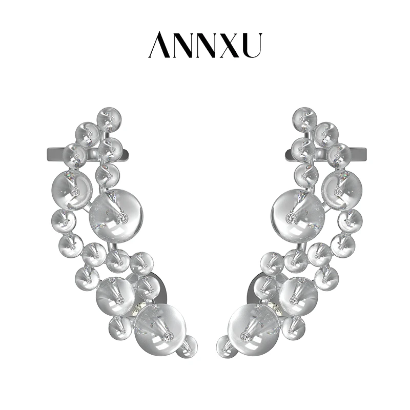 ANNXU 铜合金玻璃耳饰 凝露系列凝露琉璃耳挂耳钉