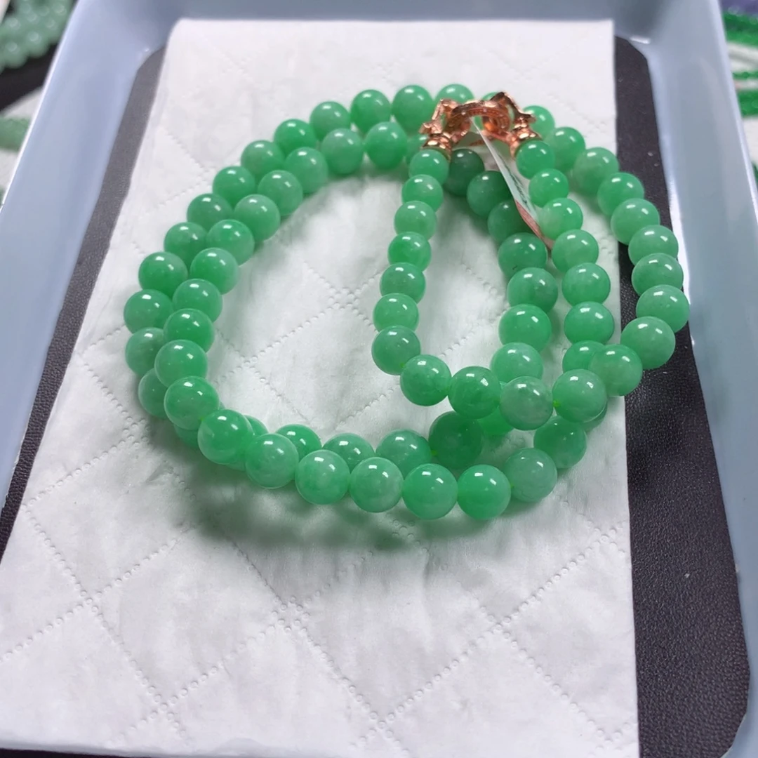翡翠未镶嵌颈饰项链