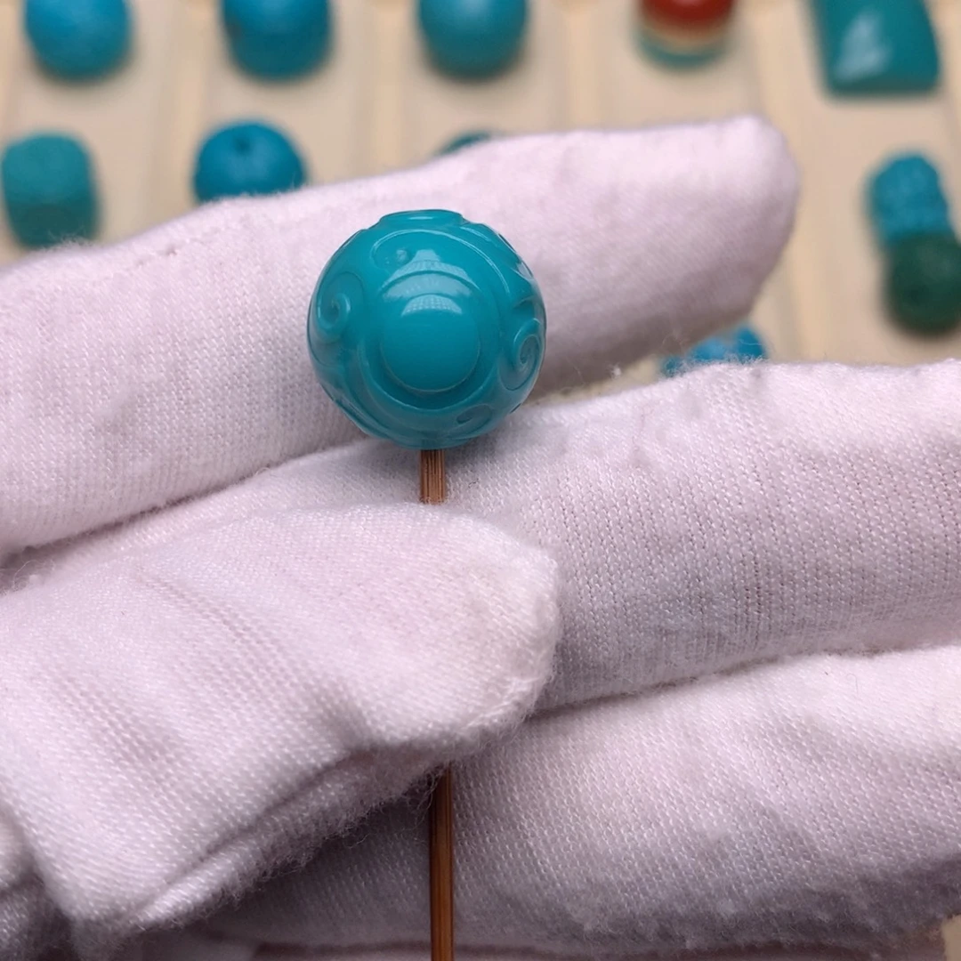 绿松石未镶嵌绿松石博古14.4