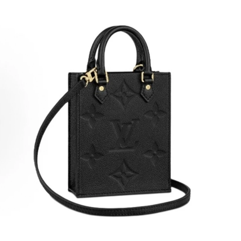 95新 LouisVuitton/路易威登 黑色牛皮压纹迷你琴谱包手提斜挎包