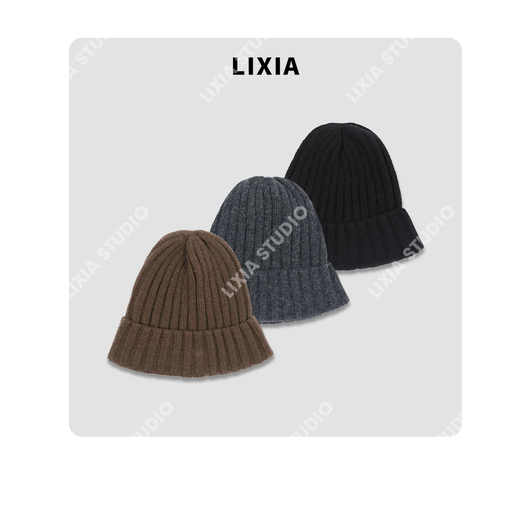 LIXIA【爱尔兰】时尚潮流百搭100羊毛编织渔夫帽帽子-D8798