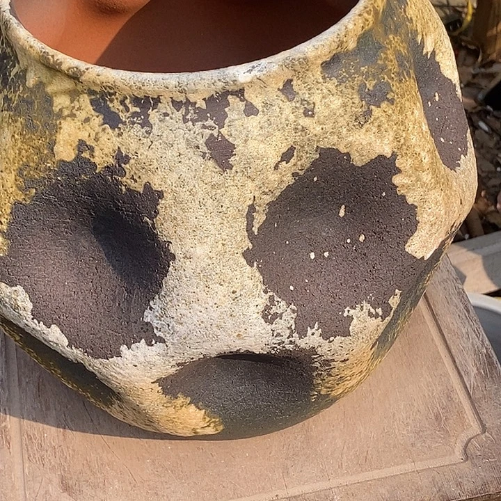 花盆紫砂口18高度25手工异型