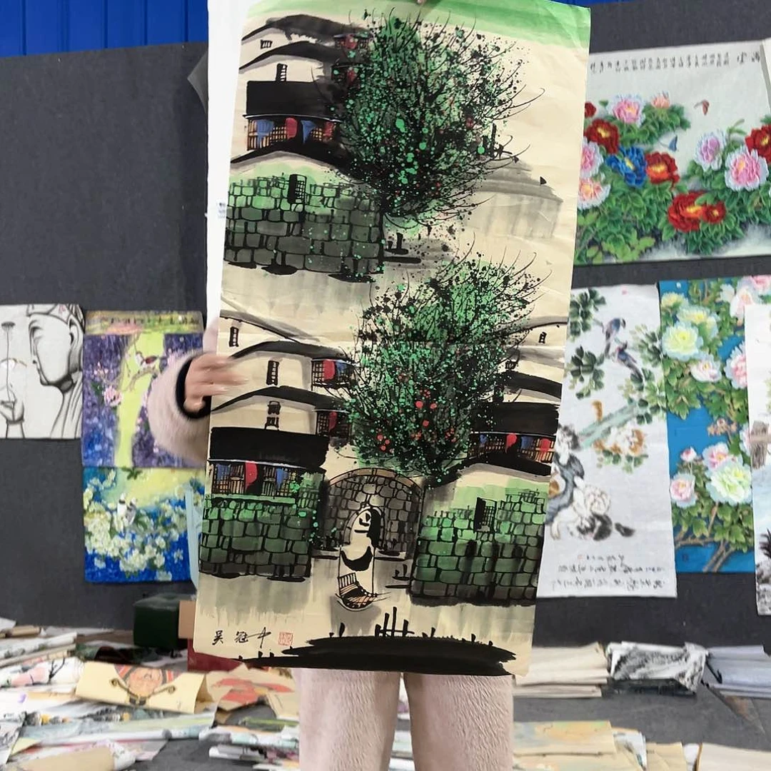 国画国画作品画心一张