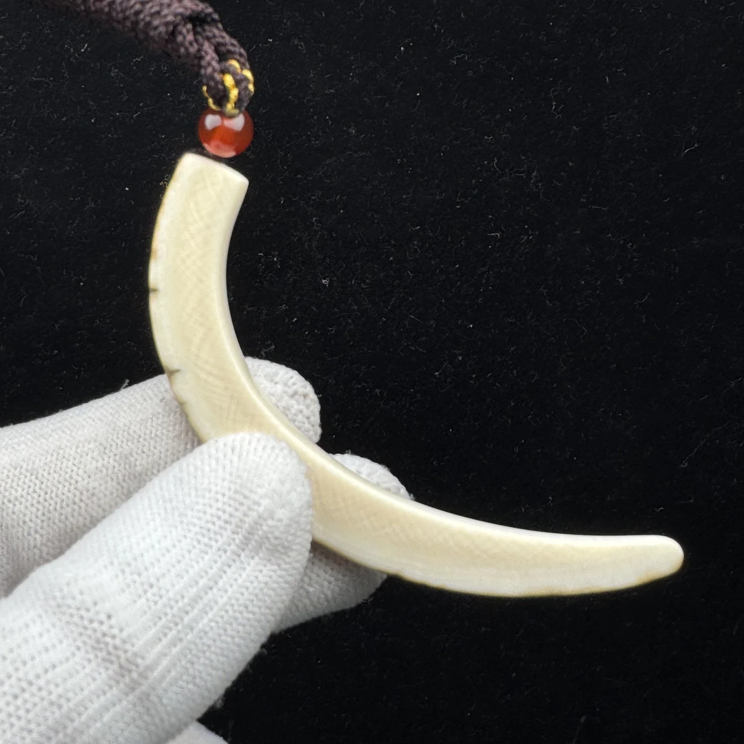 B1520天然猛犸牙 牙尖73.5mm支持鉴定假一罚四