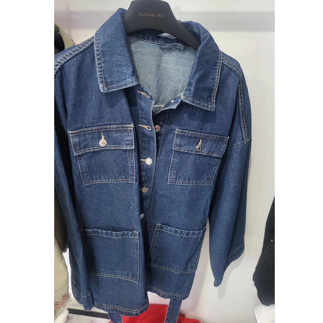 努努苏苏薄款极简风翻领短外套时尚短款春季春秋宽松外套长袖