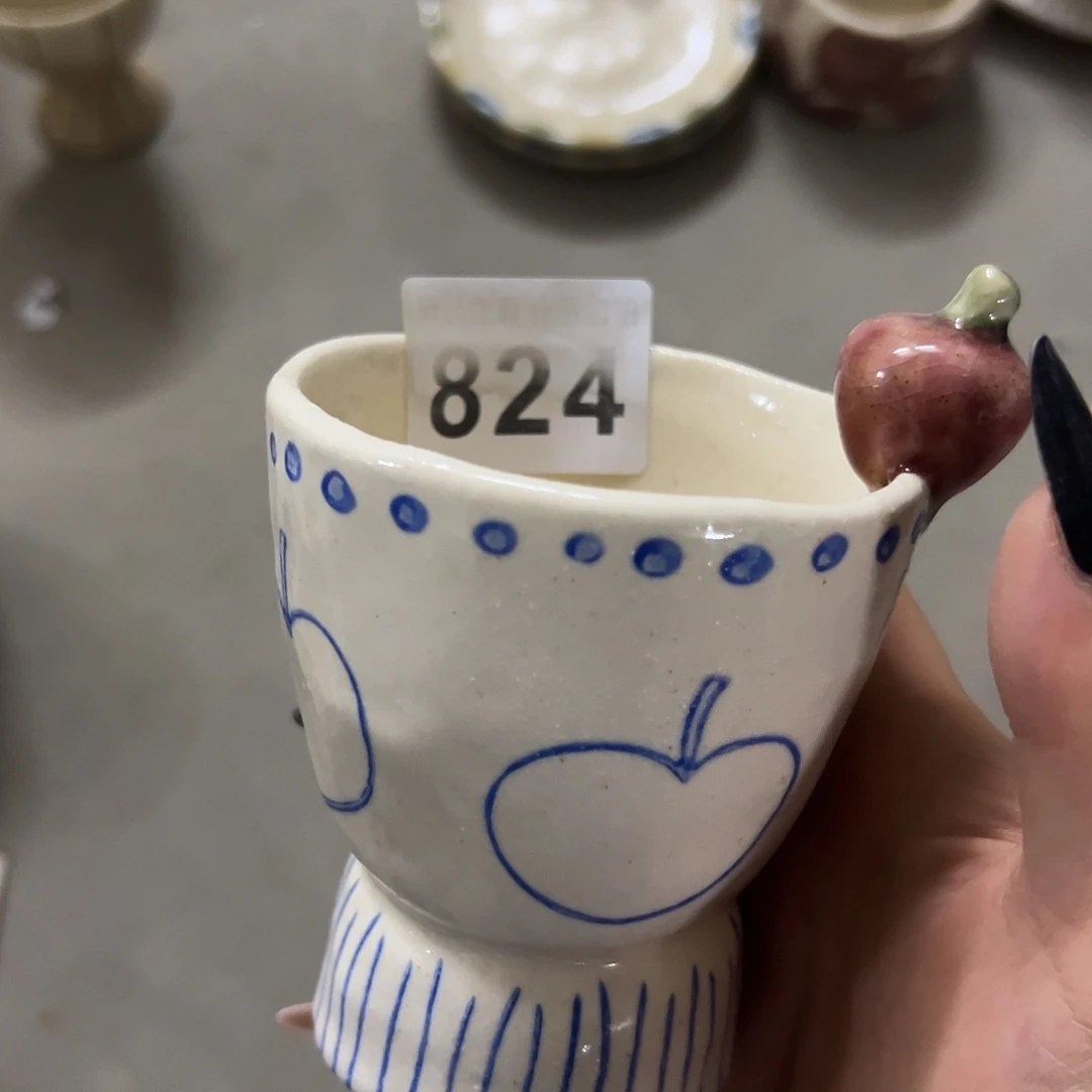 搪瓷微瑕苹果杯一个842