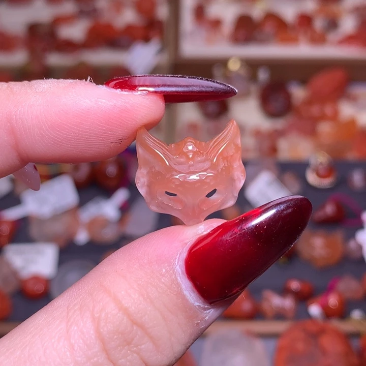 南红玛瑙合金颈饰狐狸面具3