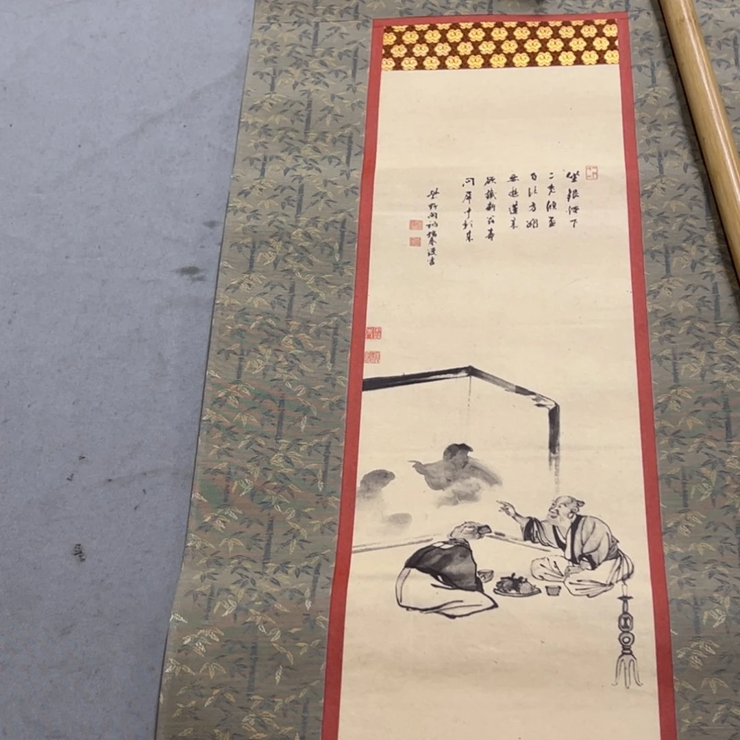 国画心**属印刷临摹人物挂轴