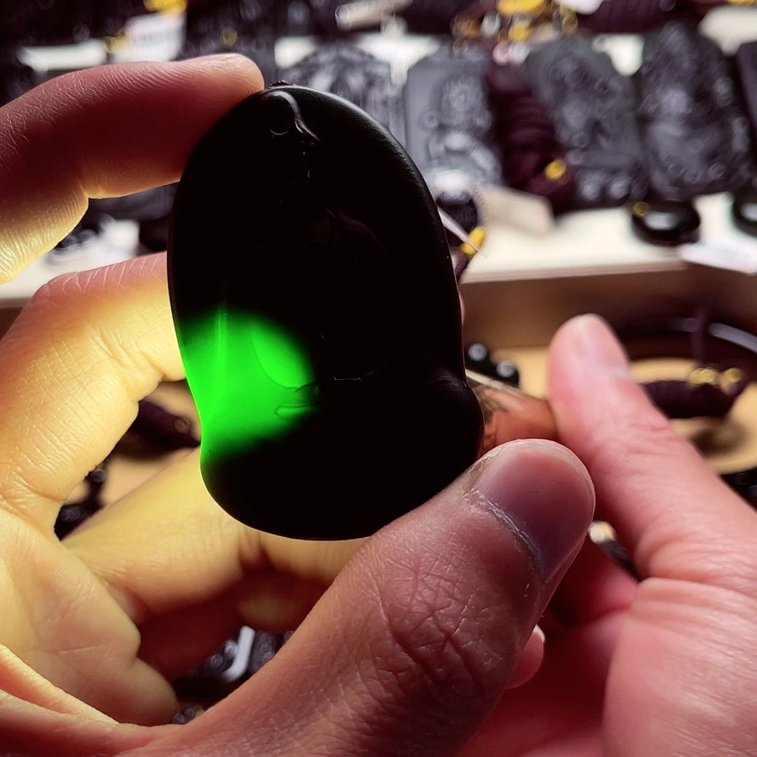 天然缅科a货 钢琴黑观音a281