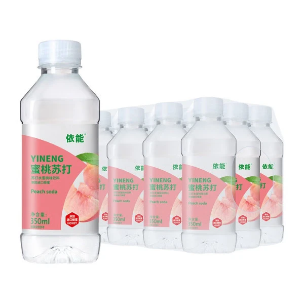 依能蜜桃苏打水饮料 添加蜂蜜 蜜柠味 果味饮料 350ml*12瓶AG