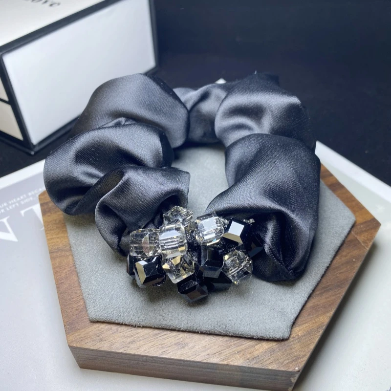 L489韩系水晶手工缠绕大肠发圈