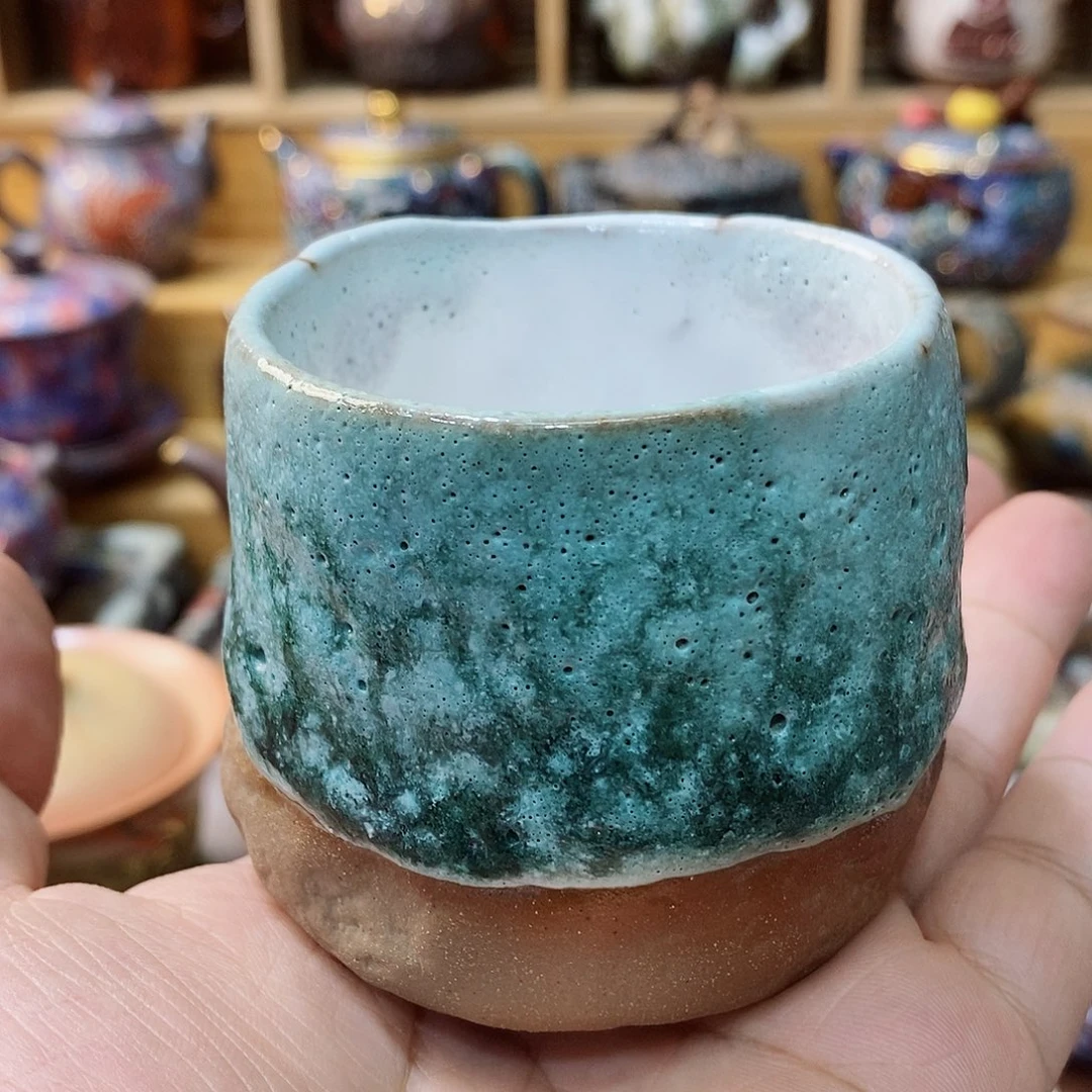 粗陶志野柴烧茶器
