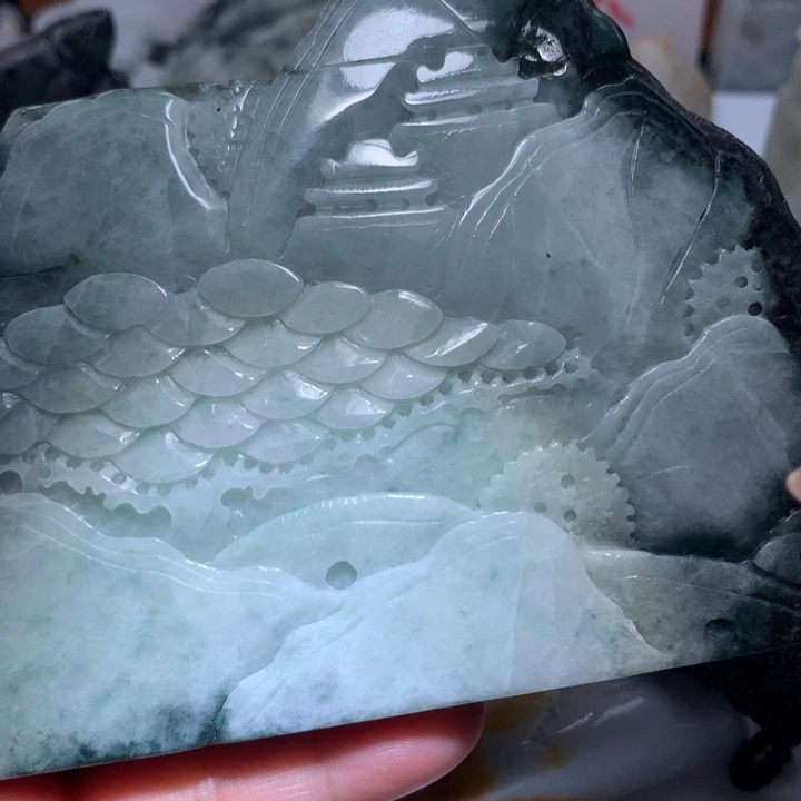 翡翠未镶嵌颈饰保真天然A货翡翠