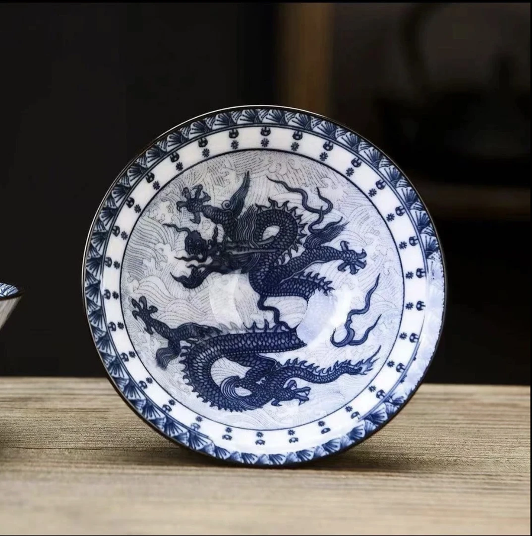 飞龙斗笠青瓷杯粉丝福利茶杯 客杯 主人杯 高端茶器 好杯