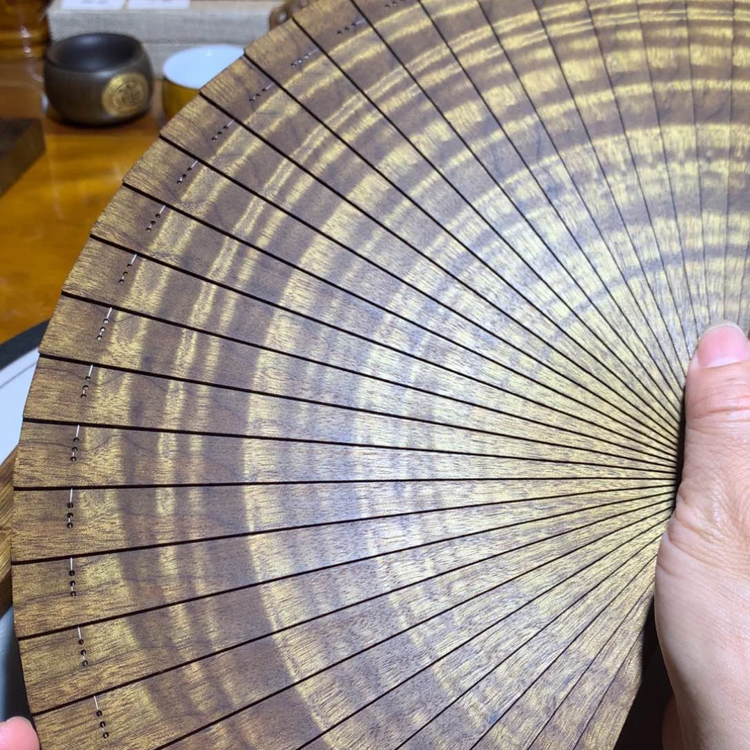 H***金丝楠金丝楠木小叶桢楠乌金老料扇子21公分