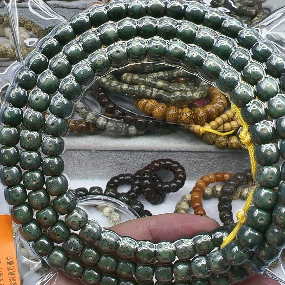 星月菩提手串27殿堂绿星月菩提87-108