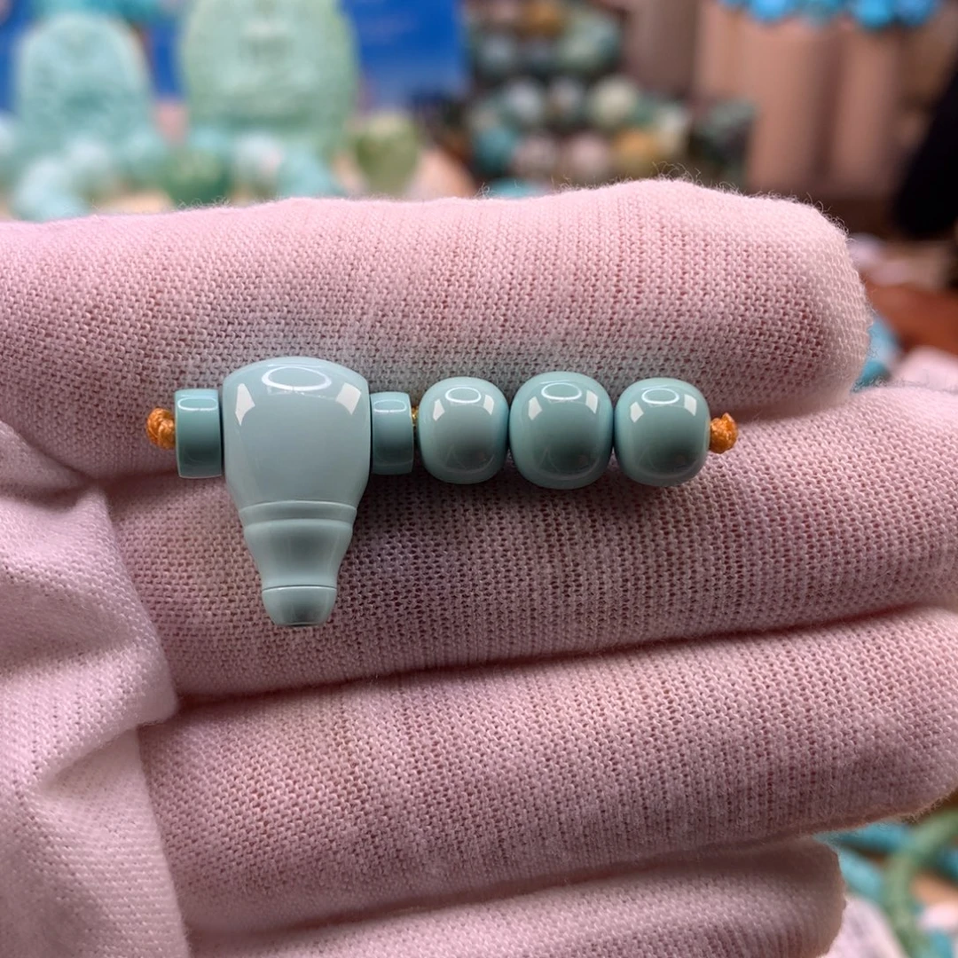 绿松石未镶嵌珠宝奇石适合7mm