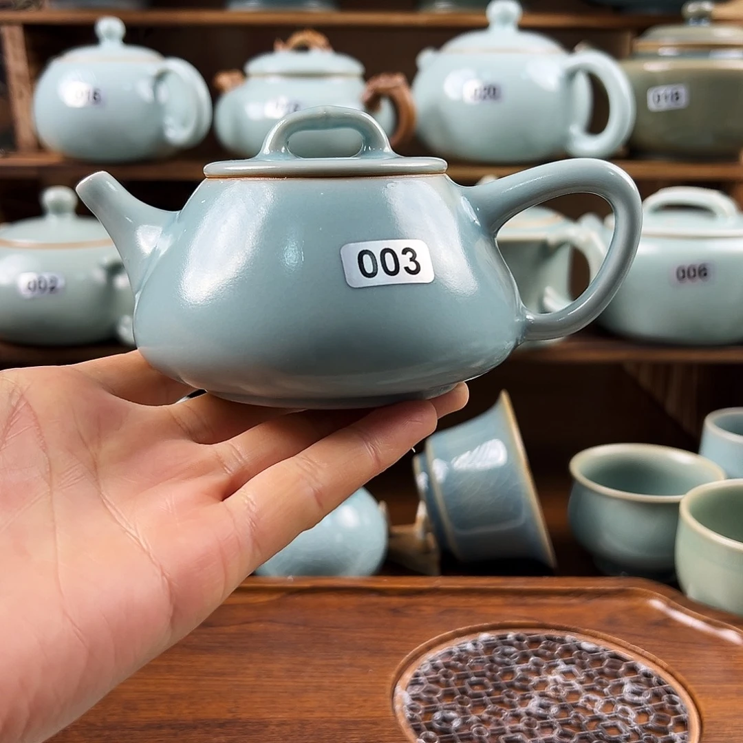 仿古釉二级石瓢壶手工