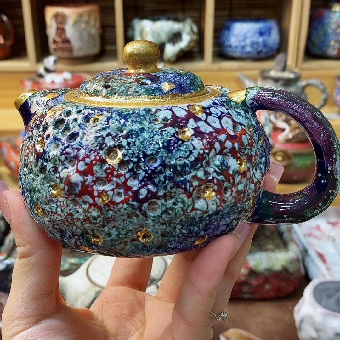 粗陶志野柴烧茶器