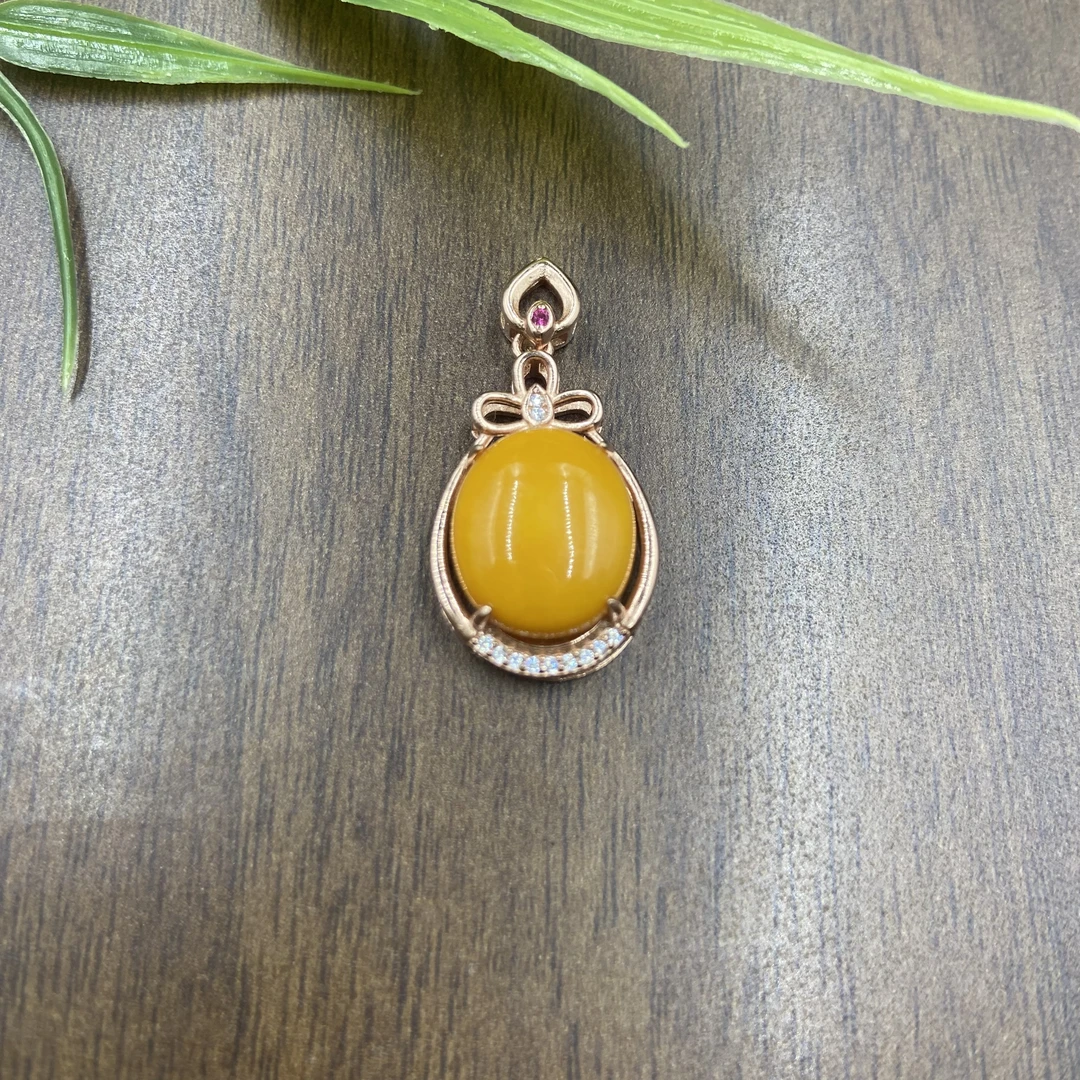 天然蜜蜡 S925银蜜蜡吊坠/多样性发一件