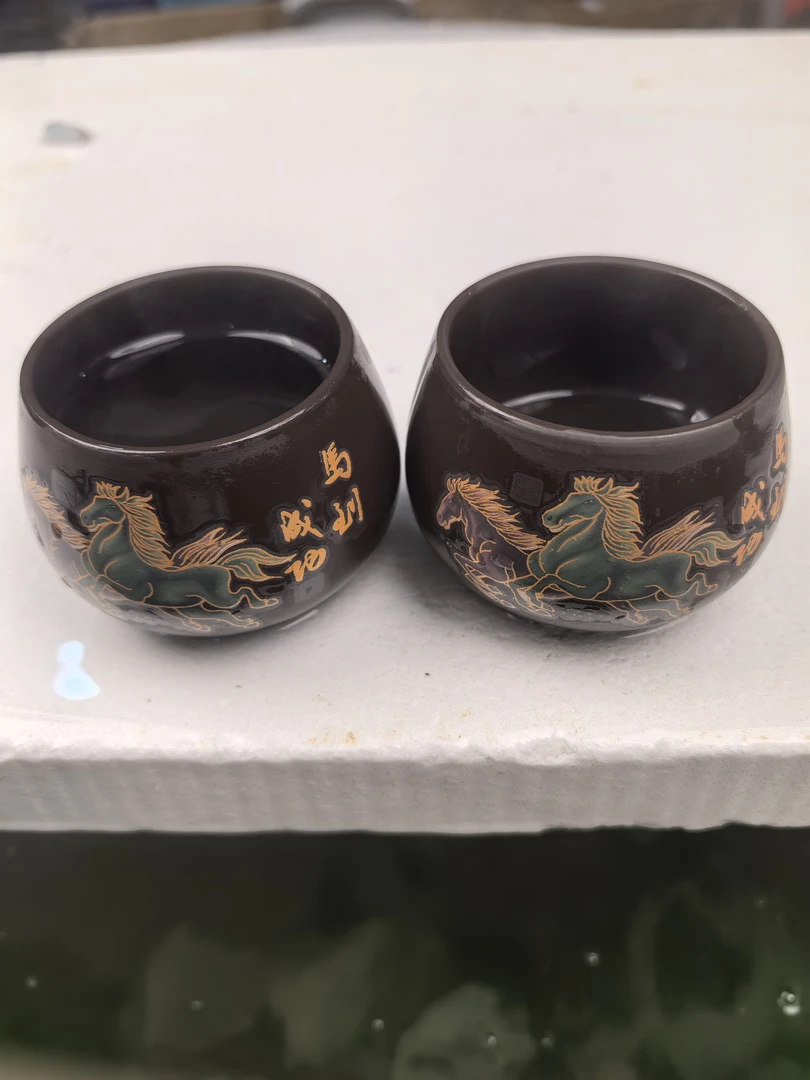 【闪购商品】深井老紫泥马到成功对杯