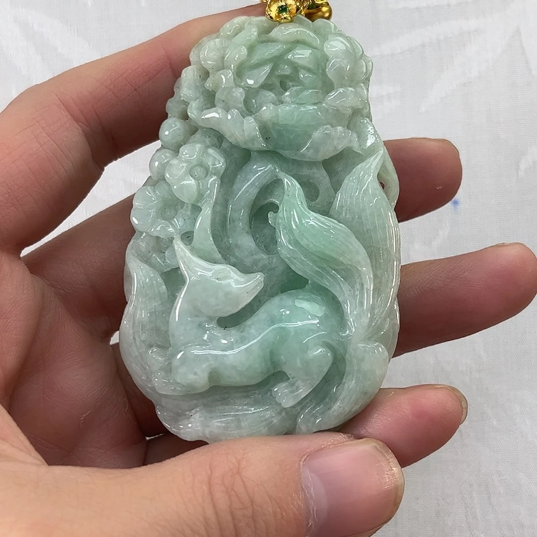 翡翠合金吊坠(赠链)国风