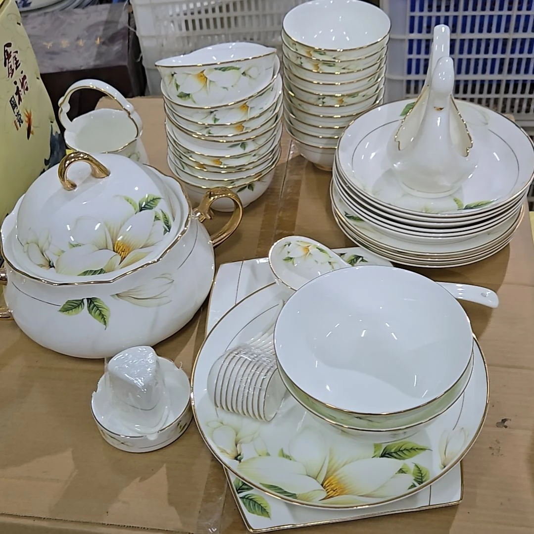 一***诺瓷片百年好合套装50头66666666666