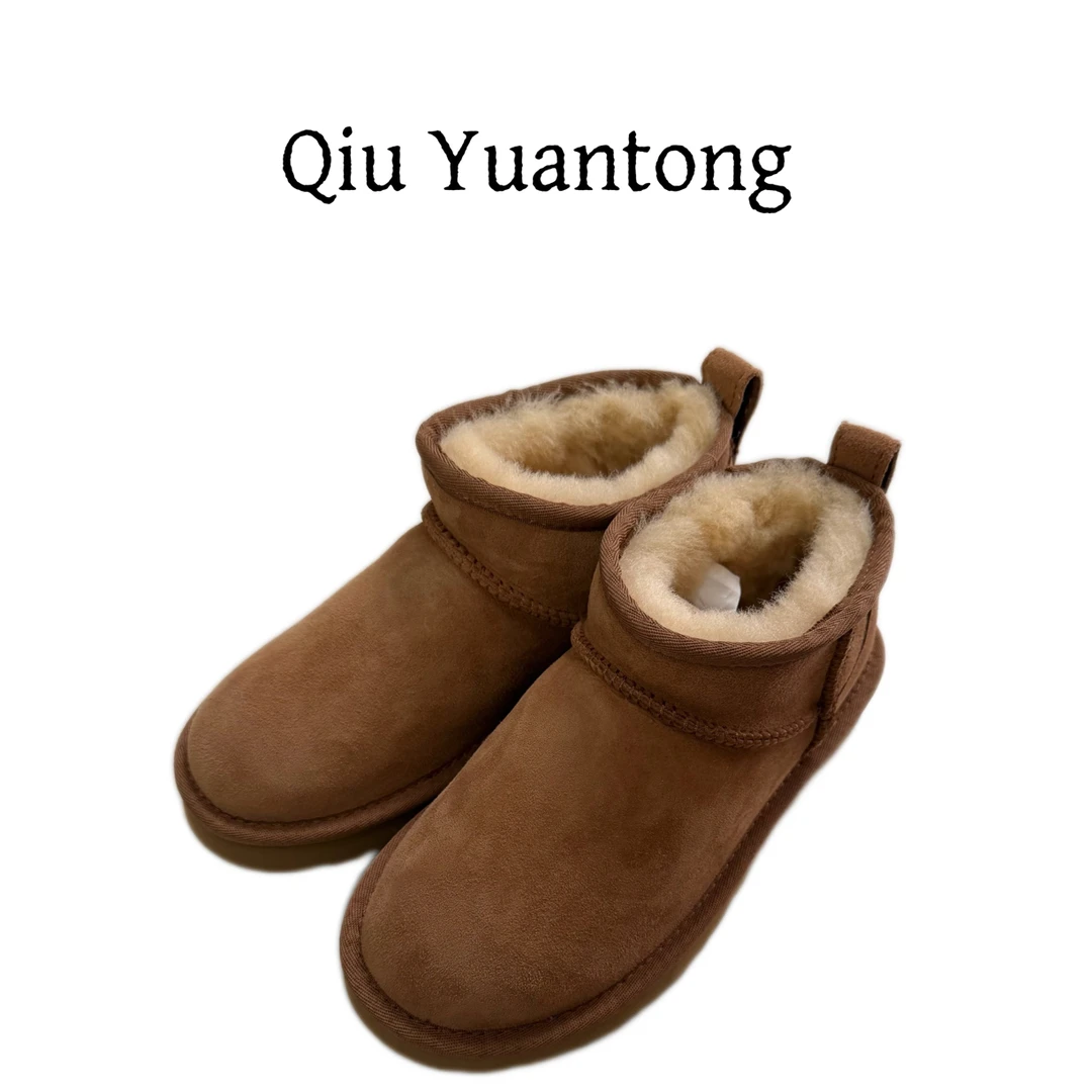 秋原瞳-基础雪地靴真皮防水加绒加厚冬季防滑时尚冬鞋保暖100羊毛