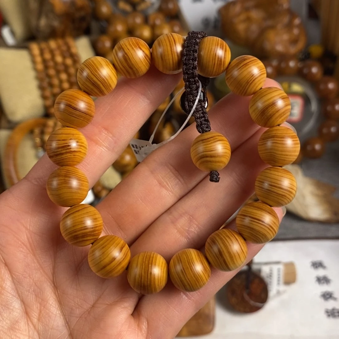 柏木（崖柏）手串/手链北太行高崖黑油骨料12五灵脂