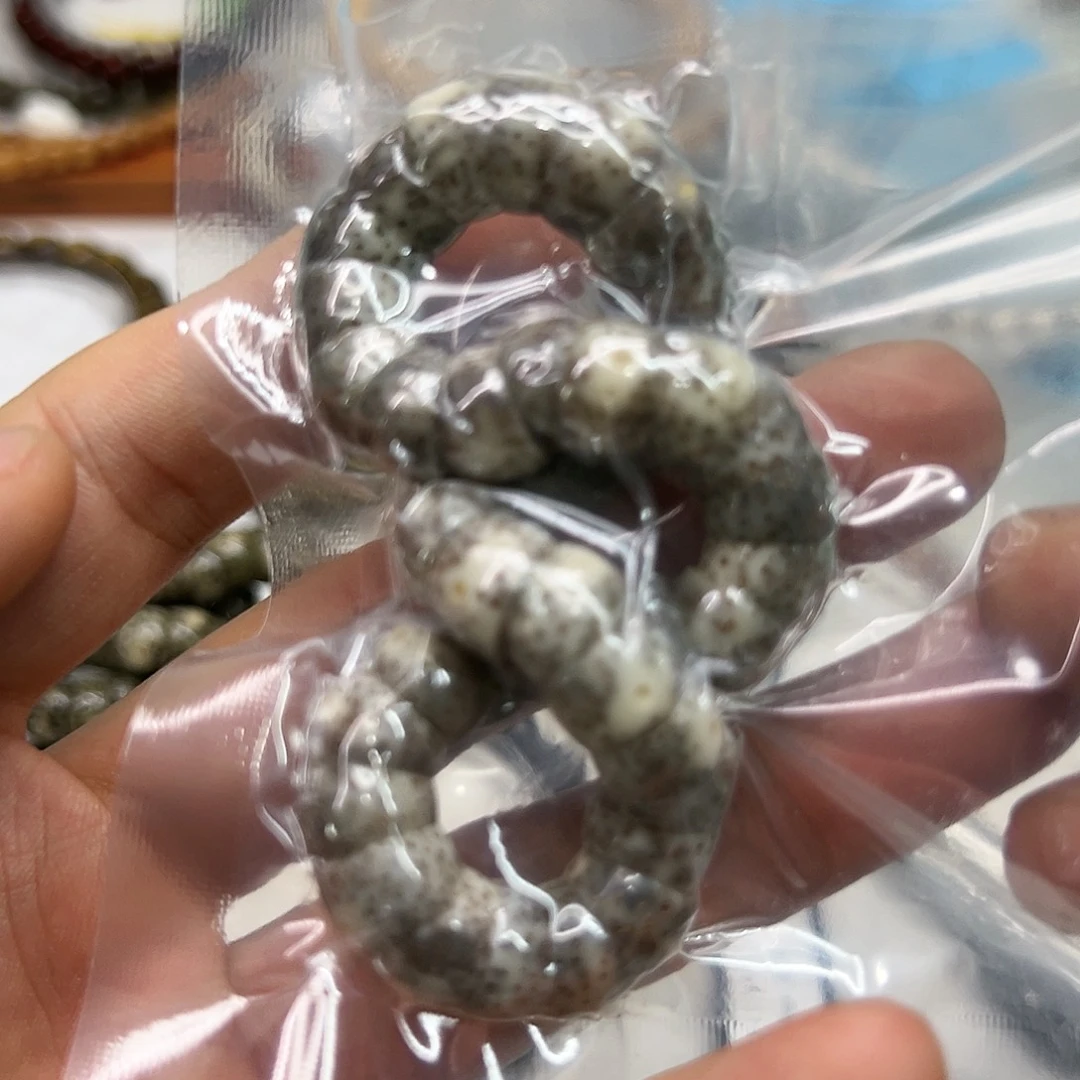 星月菩提手串88卓越糯冰石玉星月菩提单圈猪大肠10