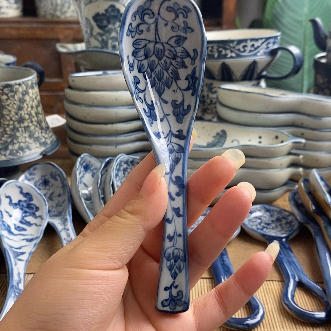 手工手绘青花高温陶瓷