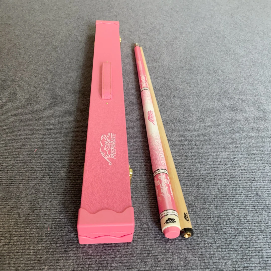 美洲豹同款粉色台球杆小头杆中式黑八波茨九球大头杆高颜值桌球杆