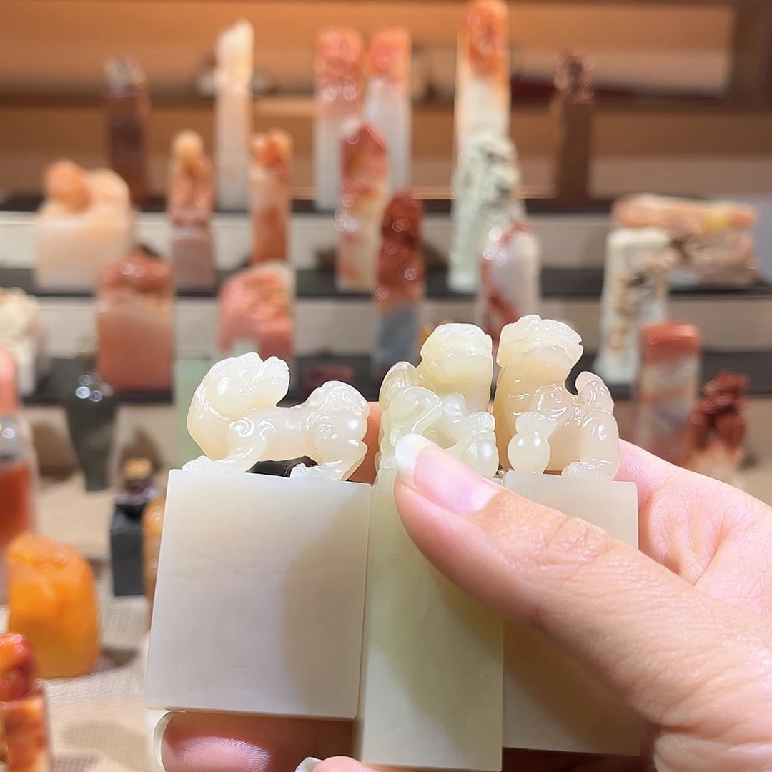 昌化石印石绿*?印章印石1111