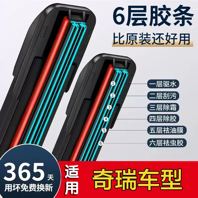 【26】适配奇瑞瑞虎3/5/7/8雨刮器QQ风云2艾瑞泽5/GX旗云雨刷片